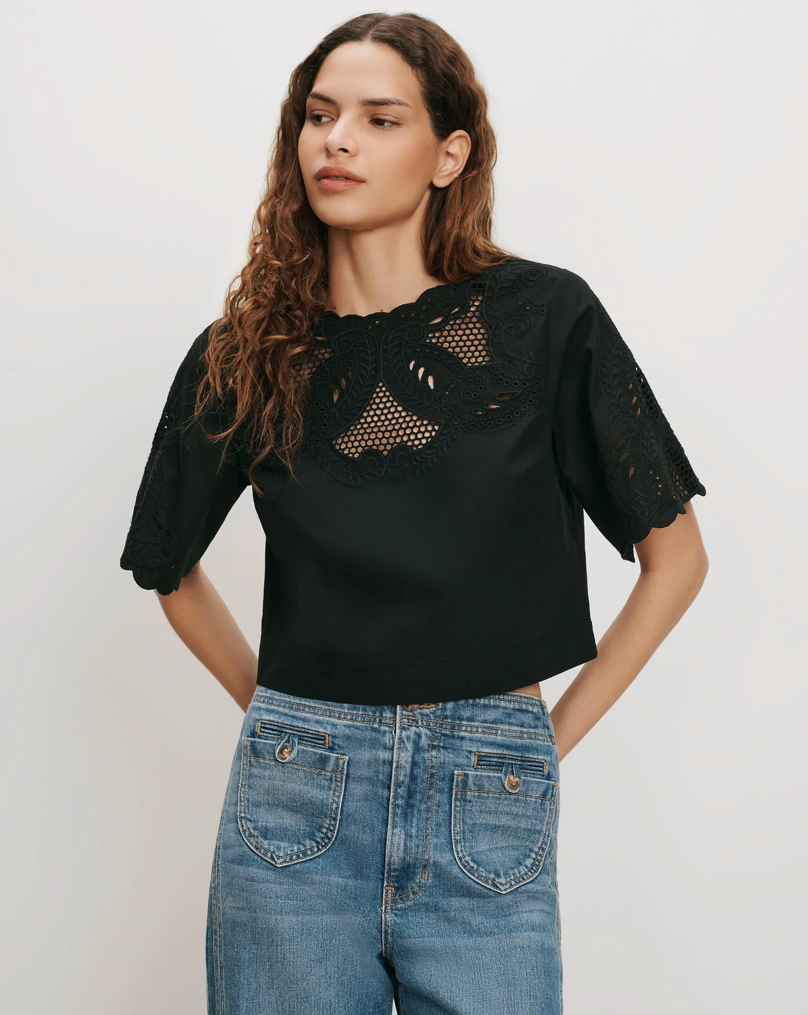 Image of Errol Embroidered Top