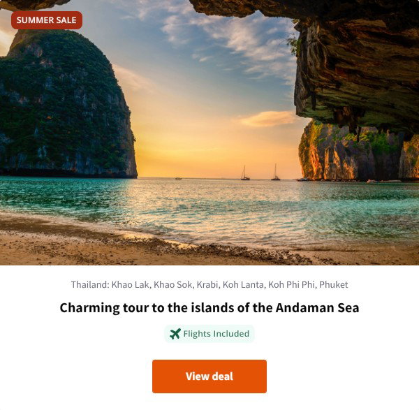 Charming tour to the islands of the Andaman Sea