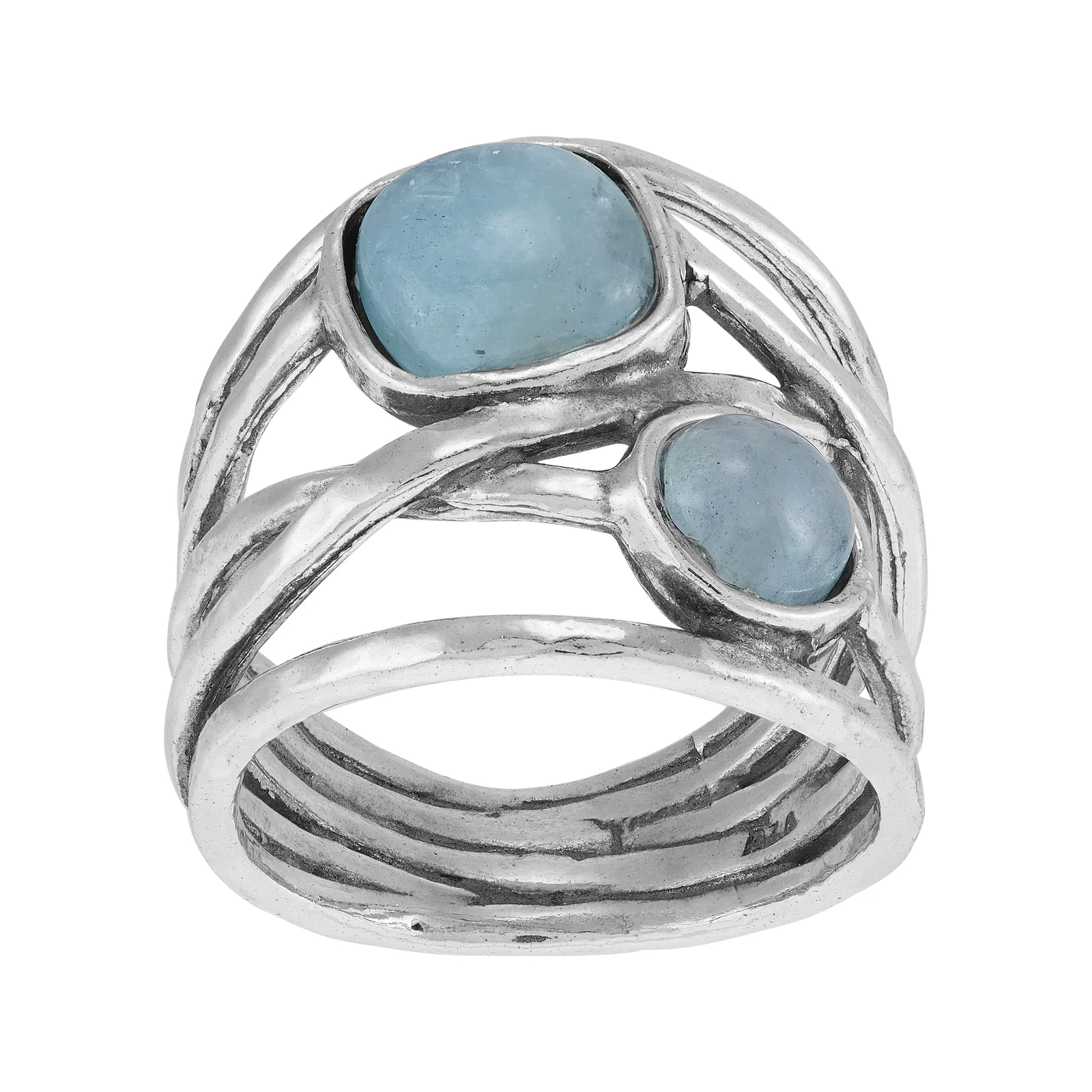 Bluebird Nest Ring, Aquamarine