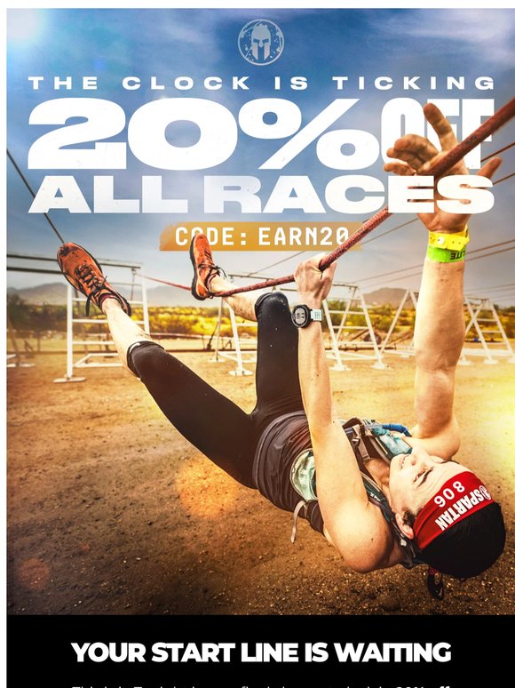 FINAL HOURS: 20% Off All Races