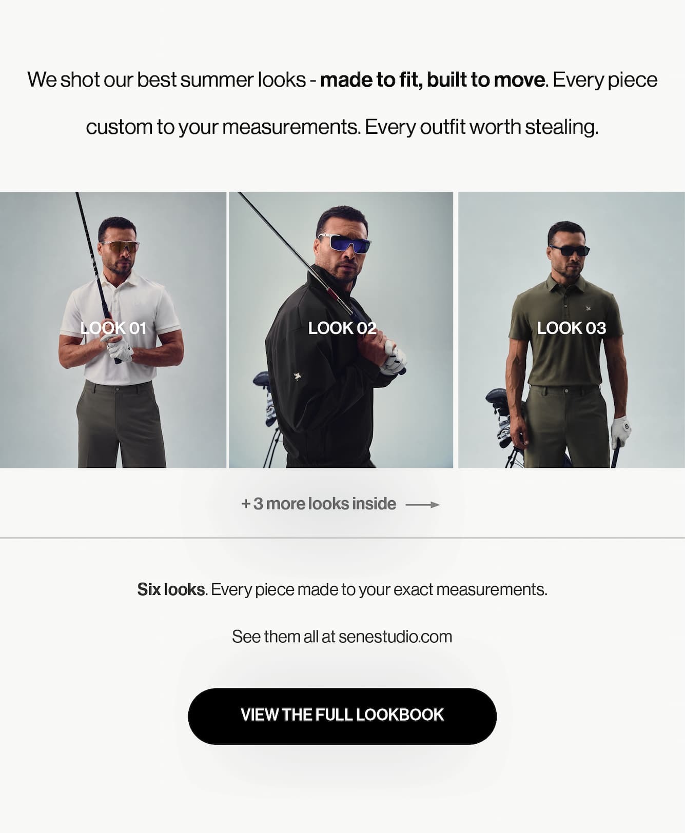 We shot our best summer looks - made to fit, built to move. Every piece custom to your measurements. Every outfit worth stealing.
