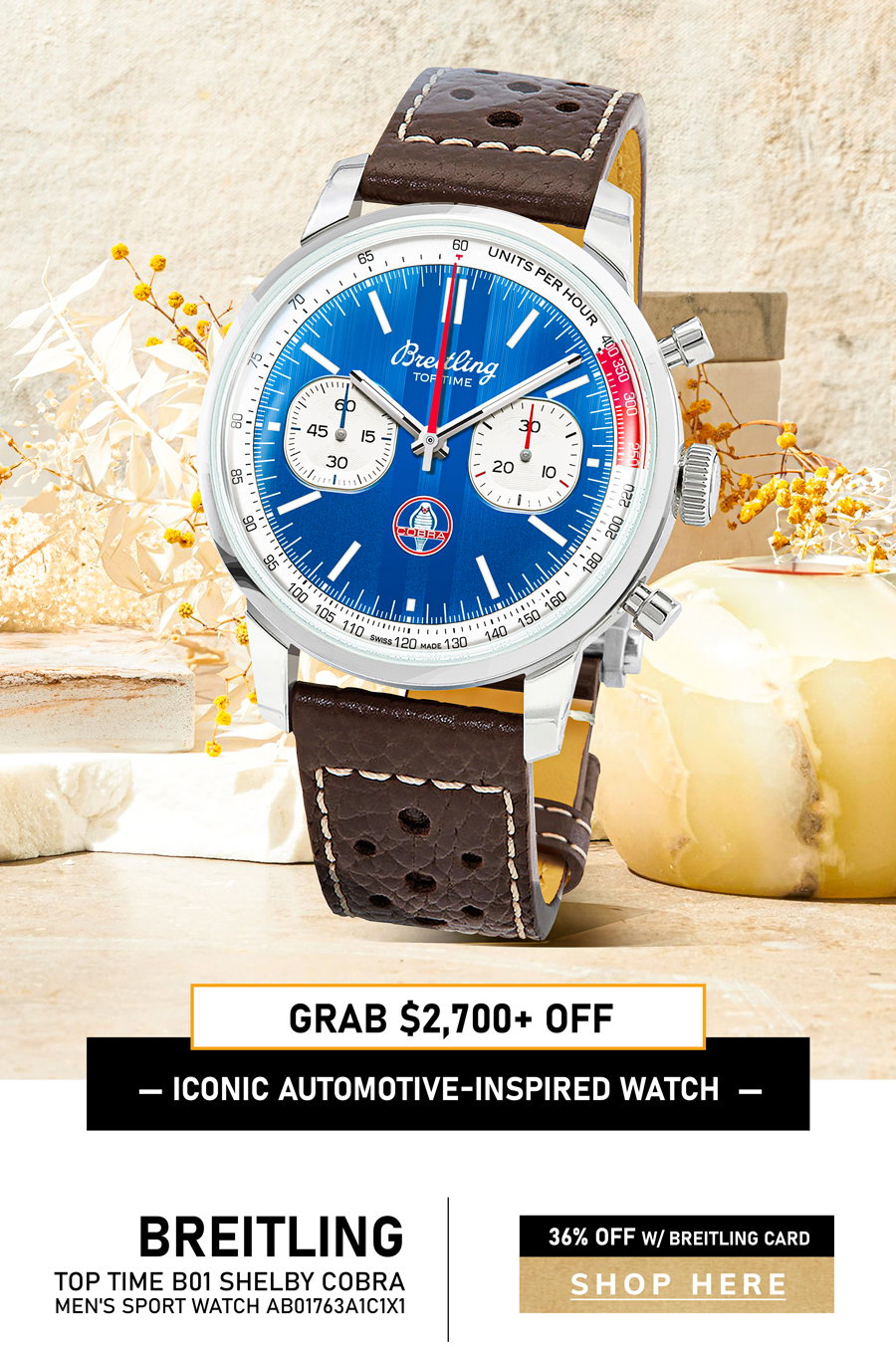 Top Time B01 Shelby Cobra Men's Watch AB01763A1C1X1