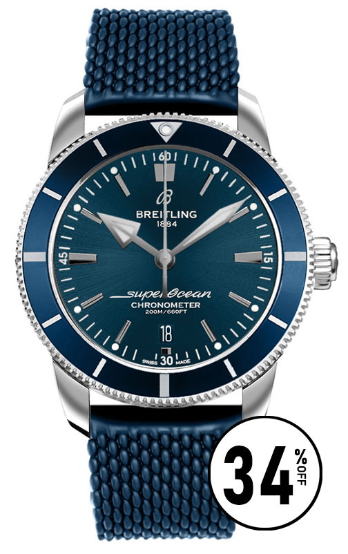 Superocean Heritage II B20 Automatic 44 Blue Rubber Men's Watch AB2030161C1S1