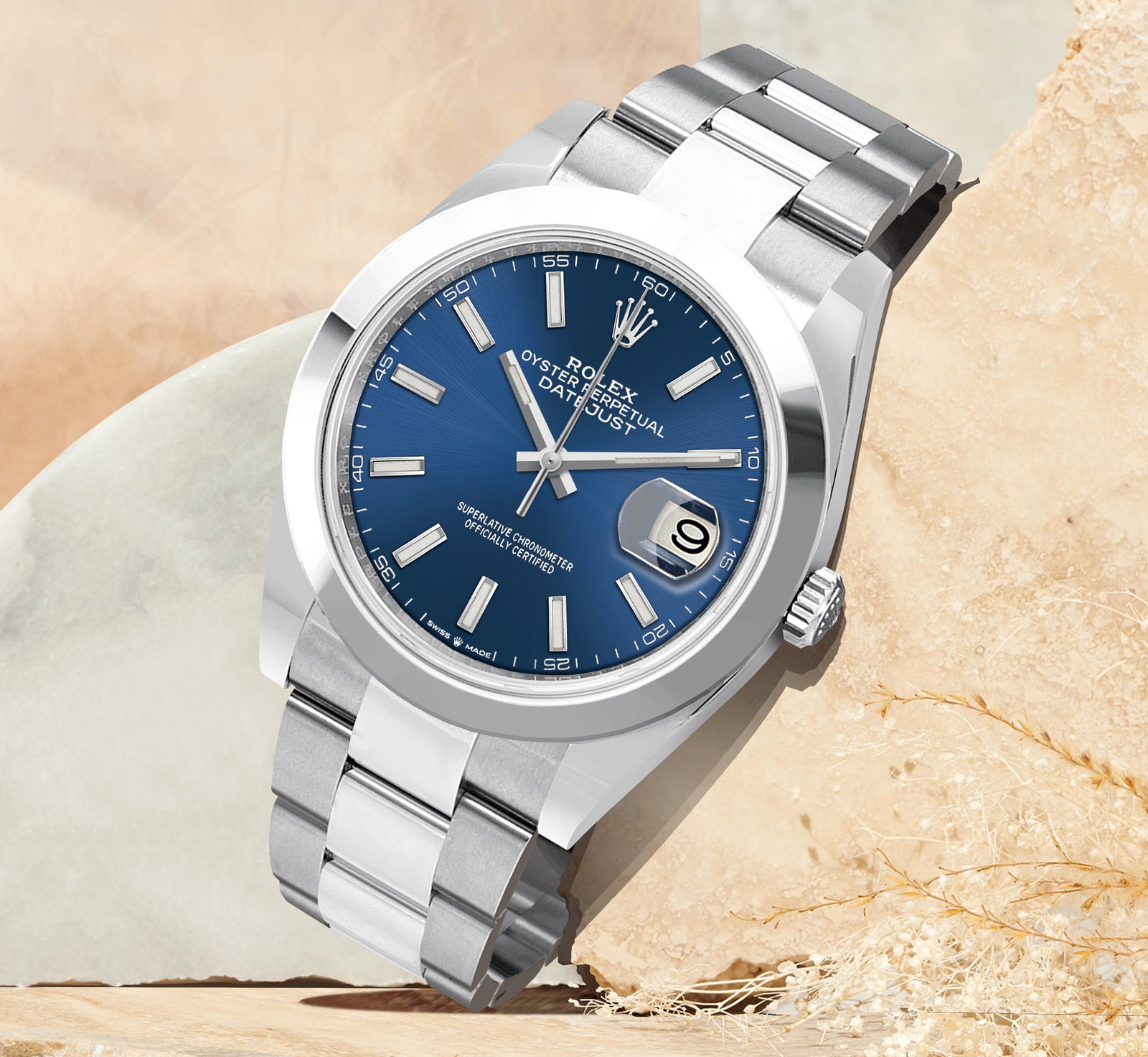 Datejust 41 Blue Dial Men's Watch 126300-0001