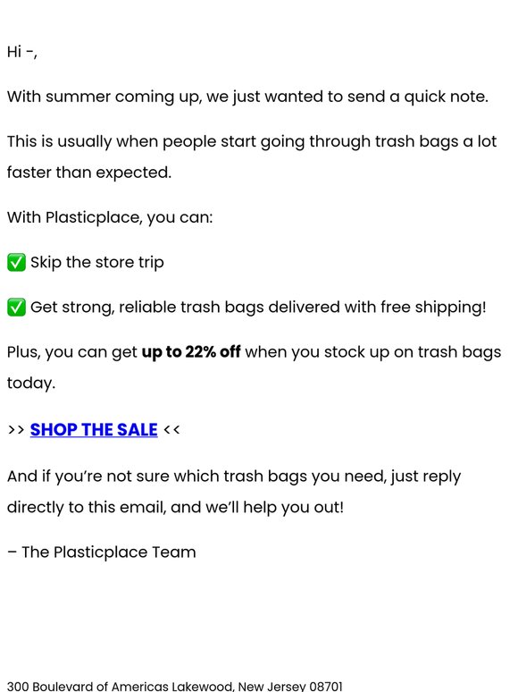 Save BIG on your trash bags this summer!