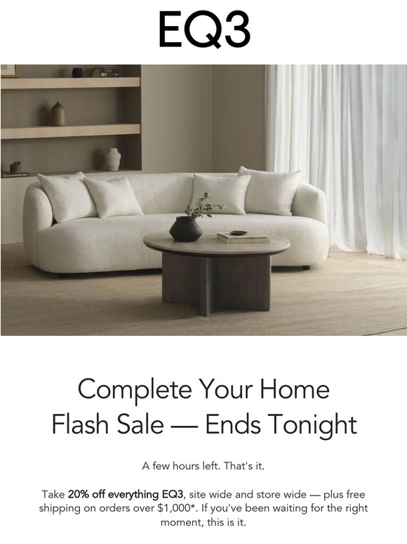 Last Day — Complete Your Home Flash Sale Ends Tonight