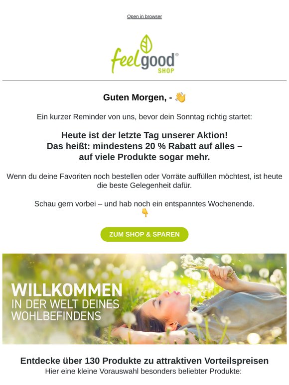 Nur noch heute: 20 %+ Rabatt auf alles