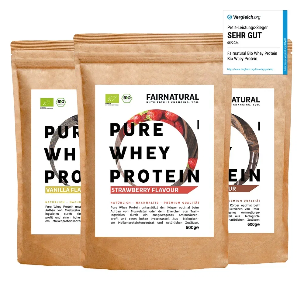 Image of Bio Whey Proteinpulver 3er Bundle (Sorten frei wählbar)