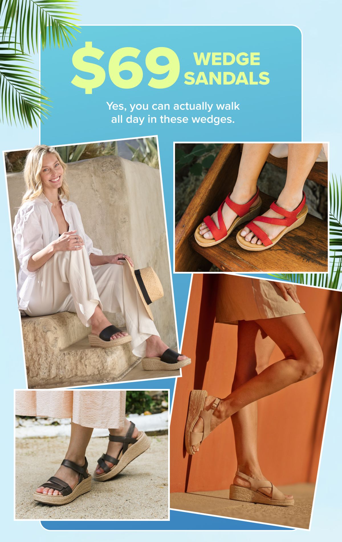 $69 Wedge Sandals