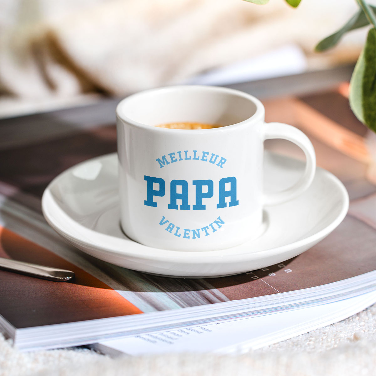Image of Tasse à café personnalisée avec trois lignes