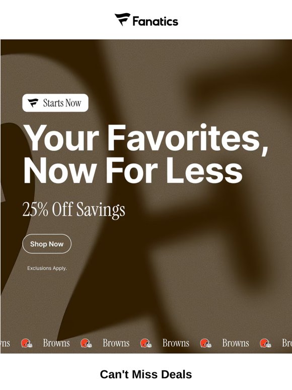 Ends Tonight: 25% Off Your Picks