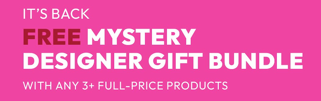 IT’S BACK | FREE Mystery Designer Gift Bundle With any 3+ full-price products | DB Cosmetics