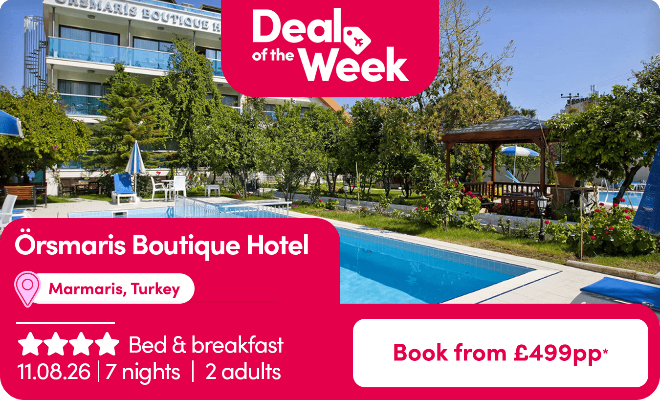 Deal of the Week: 4-star B&B break in Marmaris, Turkey. Departing from London Gatwick on 11th August fr £499pp*