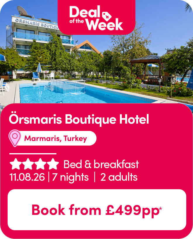 Deal of the Week: 4-star B&B break in Marmaris, Turkey. Departing from London Gatwick on 11th August fr £499pp*