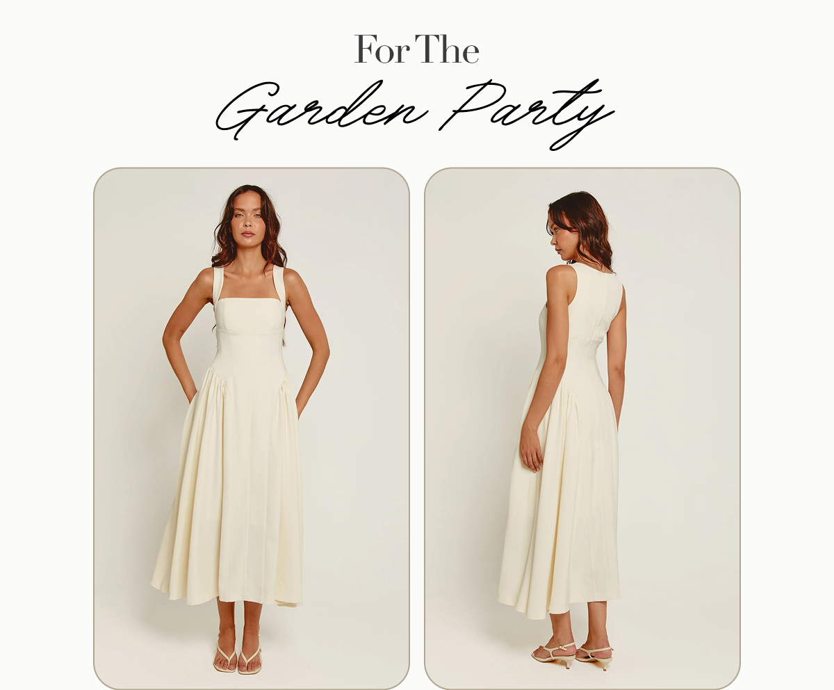 Cream Gathered Hip Pocket Midaxi Dress