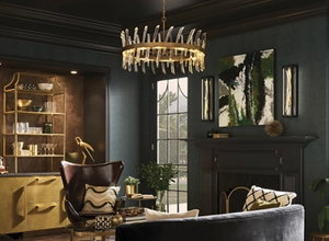 Revel LED 36.25 inch Burnished Gold Chandelier Ceiling Light by Fredrick Ramond