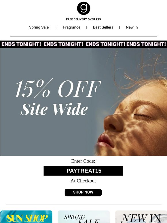 Hey Gorgeous - Your 15% Off Code is Waiting...