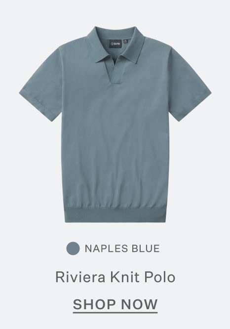 Riviera Knit Polo - Naples Blue