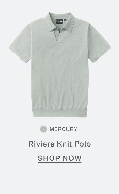 Riviera Knit Polo - Mercury