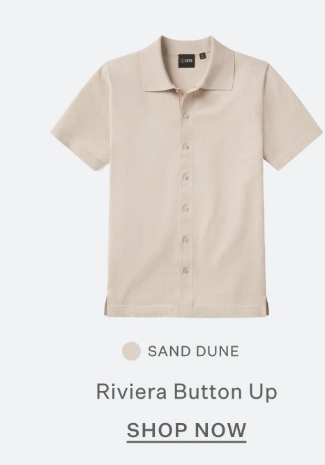 Riviera Knit Button Up - Sand Dune