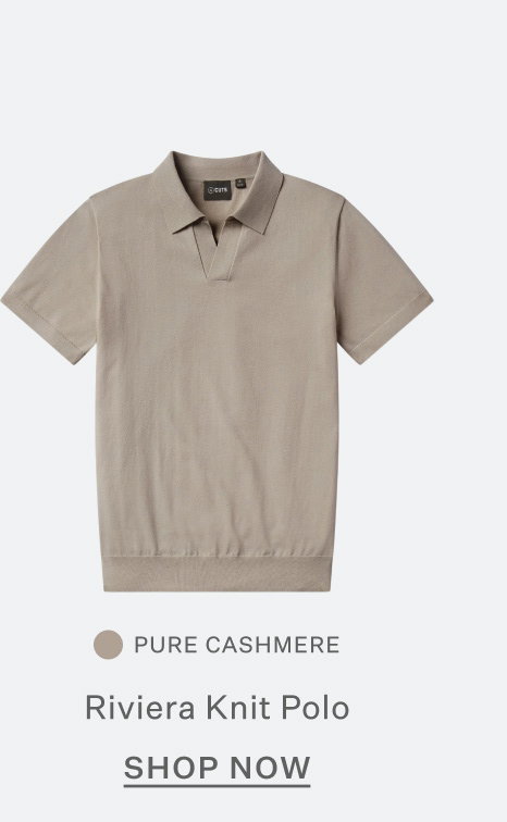 Riviera Knit Polo - Pure Cashmere