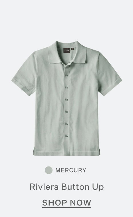 Riviera Knit Button Up - Mercury