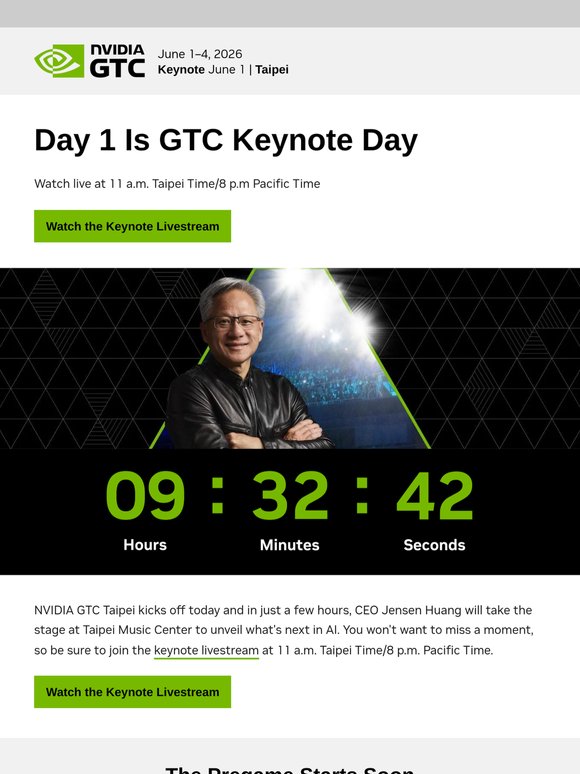 Today’s Must-Watch Event: CEO Jensen Huang's GTC Taipei keynote