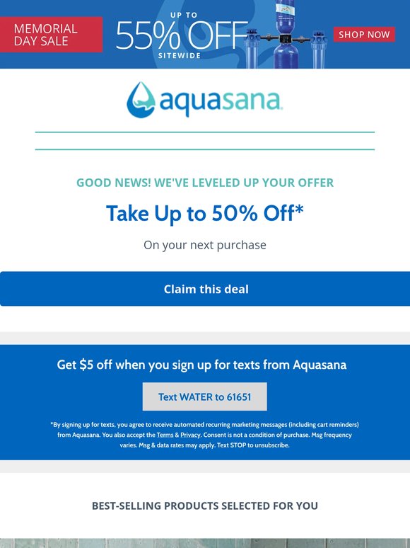 Up to 50% Off For You