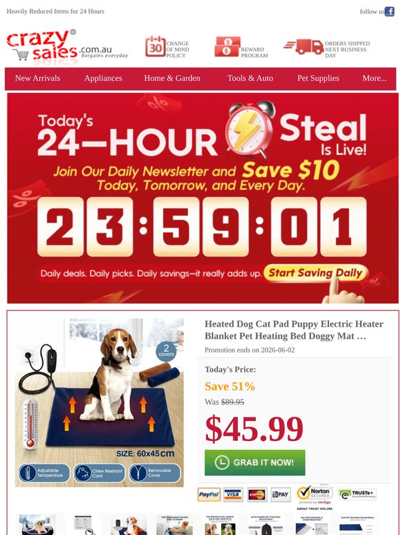 Keep pets cosy around the clock – heated pet pad reduced to $45.99 today