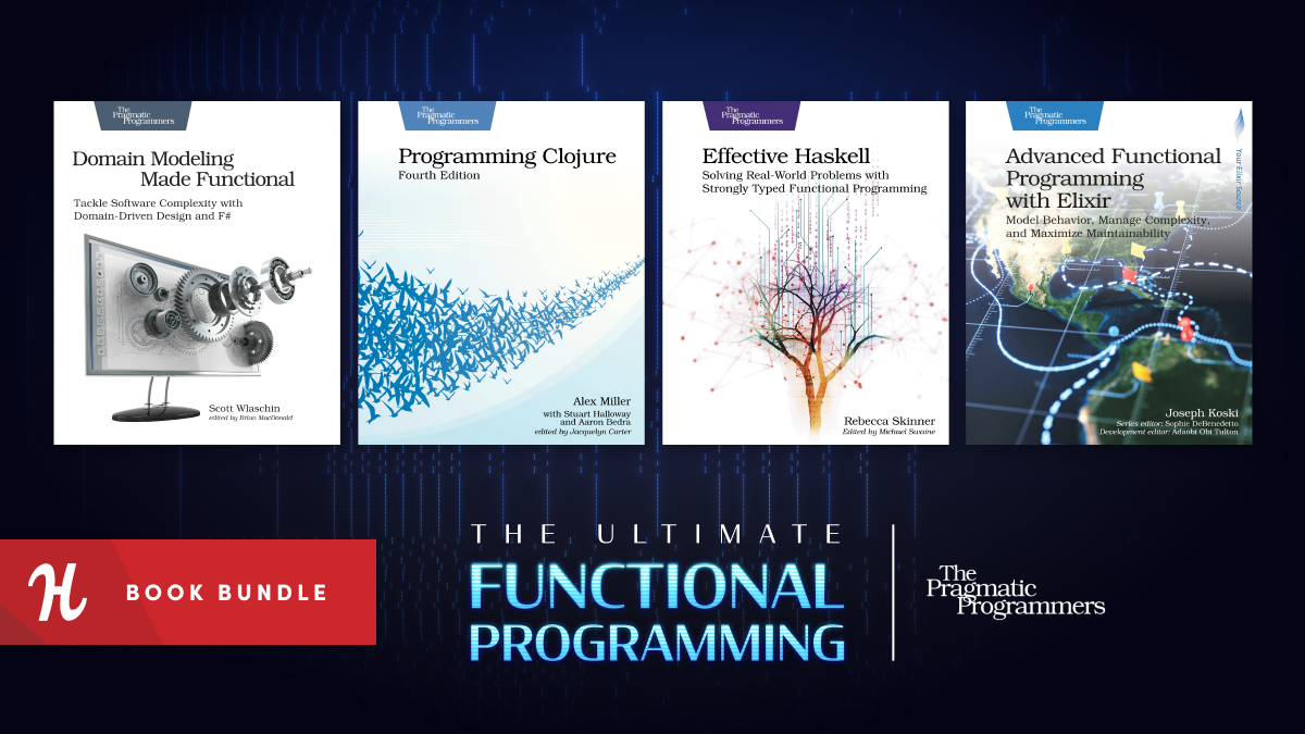 Pay what you want for 15+ programming eBooks to help you master functional programming! 