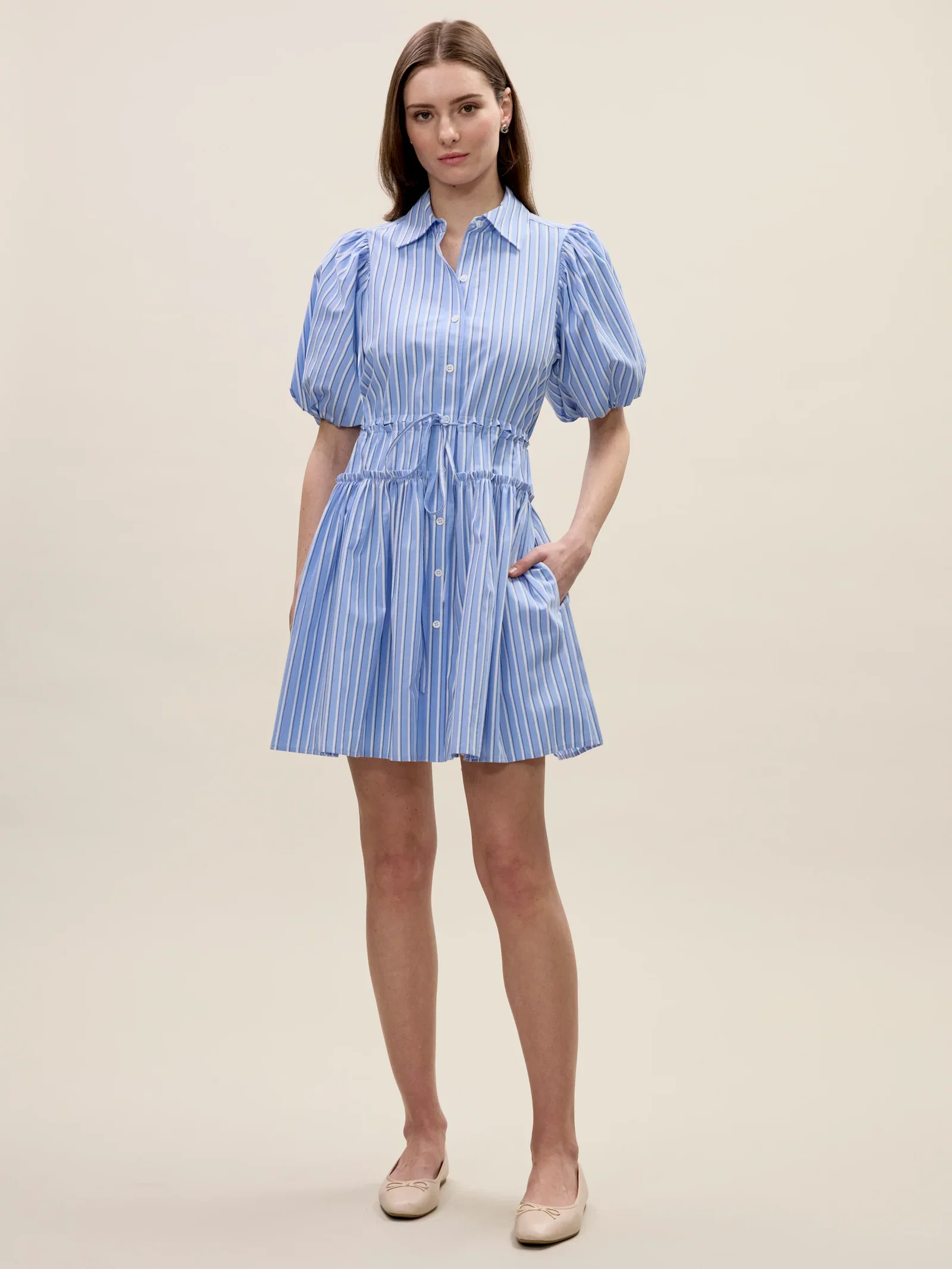 Image of Priya Poplin Shirt Dress