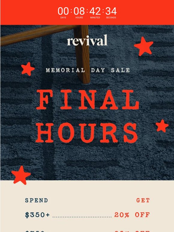 Final Hours: Up to 25% off sitewide