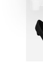 LTS Black Pointed Block Court Heel