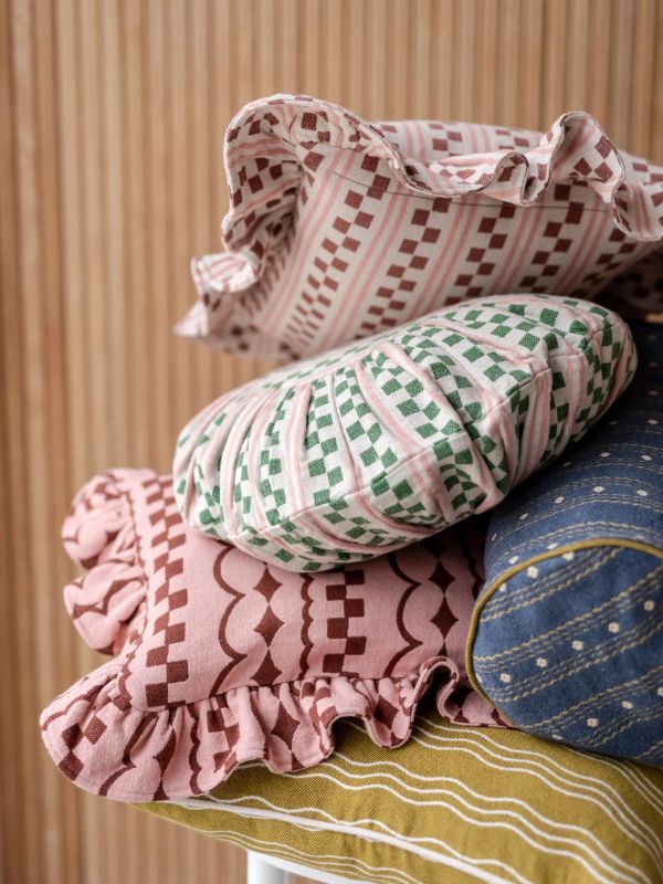 Green Stripe Cushion Cover