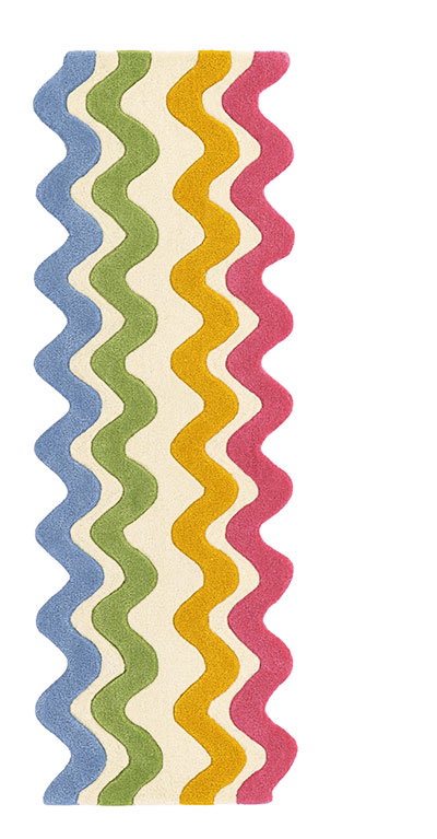 2' x 6' Happy Rugs Wavy Wool Runner