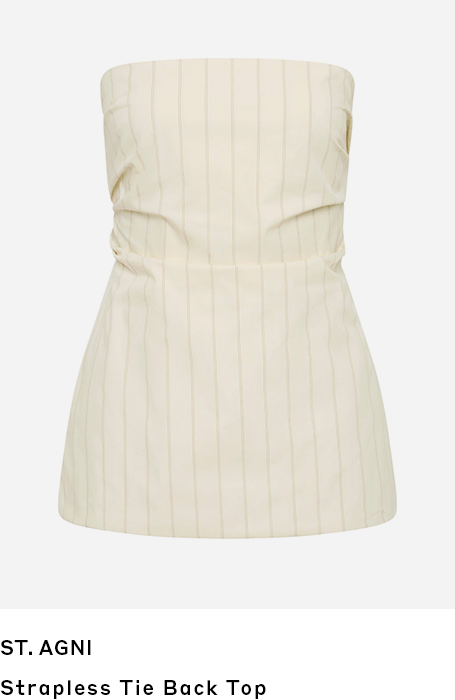 St. Agni | Strapless Tie Back Top