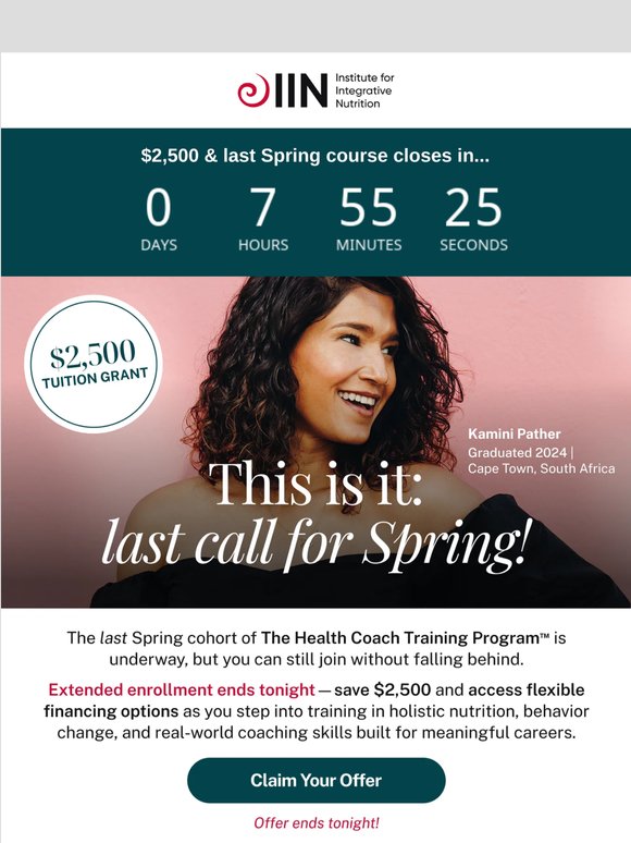 Extended Enrollment Ends Tonight: Last Call for $2,500 Tuition Grant