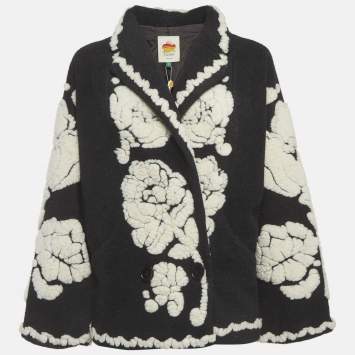Black & White Floral Fleece Wo