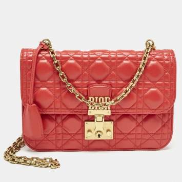 Red Cannage Leather Medium Add