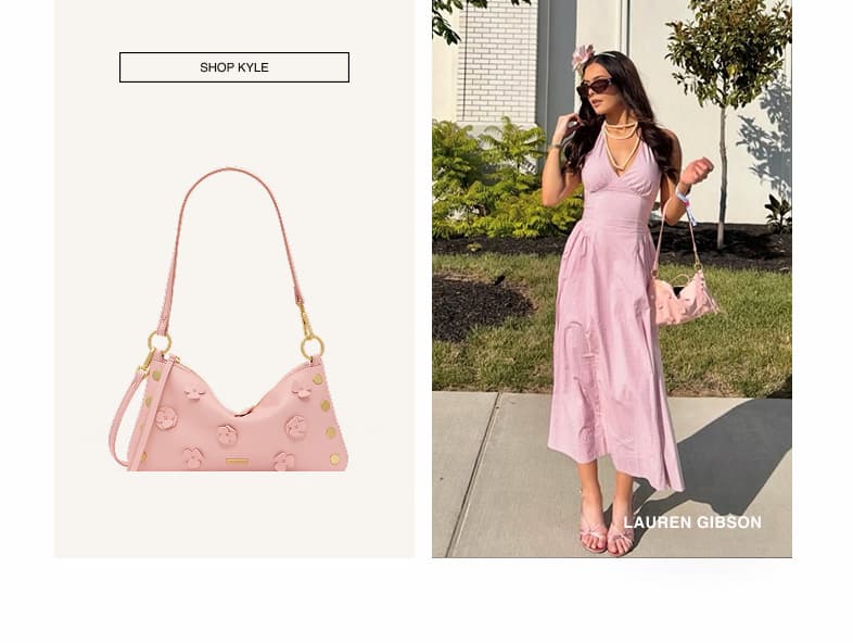 Shop Kyle. Kyle in flamingo floral. Lauren Gibson. 