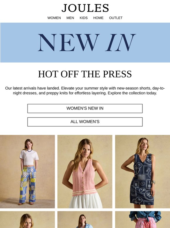 Alert: New Styles for Summer!