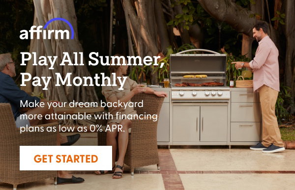 Make your dream backyard more attainable with financing plans as low as 0% APR.