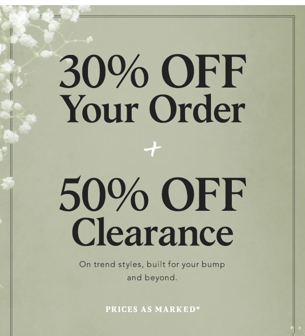 30-50% off sitewide