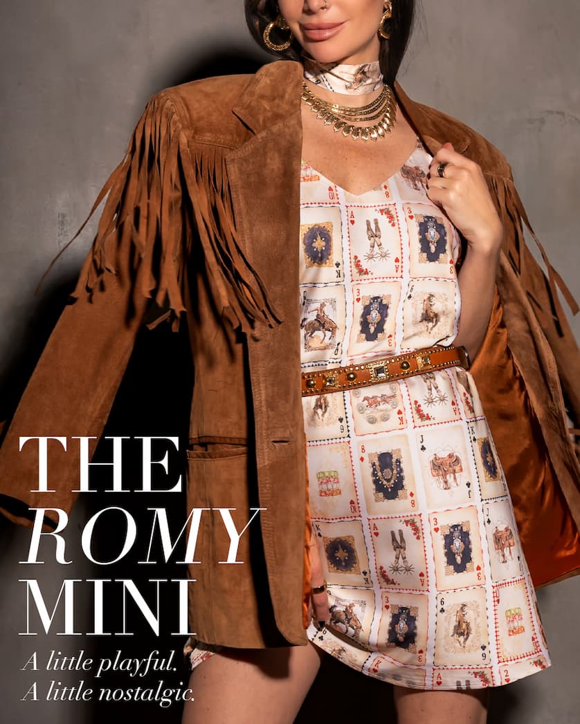 Romy Mini Dress Western Cards