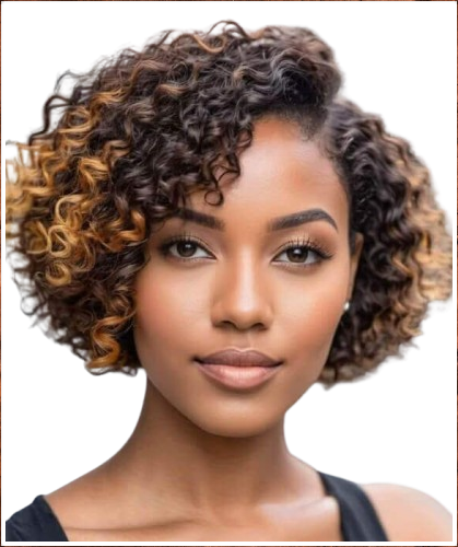 IDefinewig Glueless Wear and Go Wigs Highlight Short Pixie Cut Curly Wigs Pre Cut Lace Human Hair Wigs