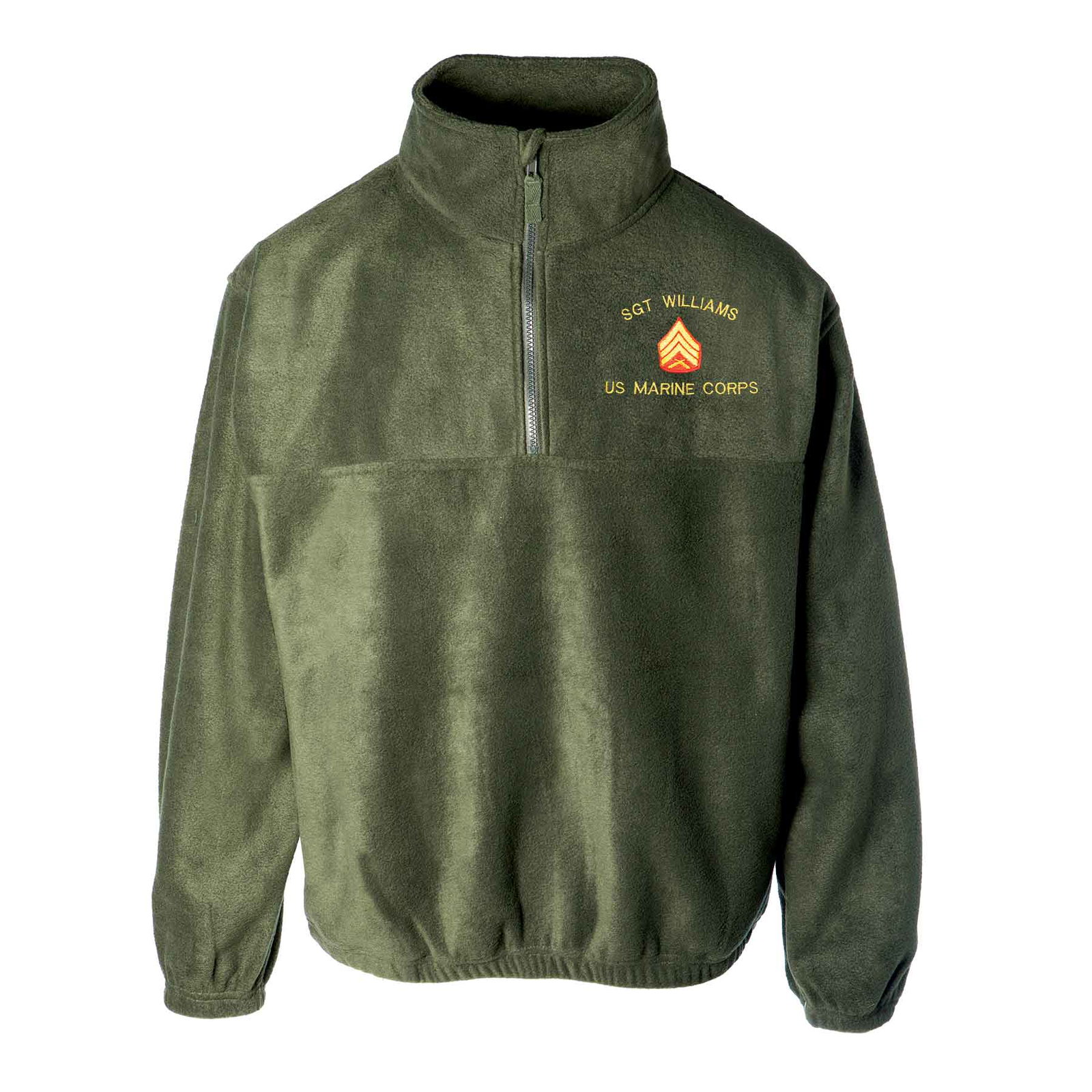 Image of Custom USMC Embroidered 1/4 Zip Fleece