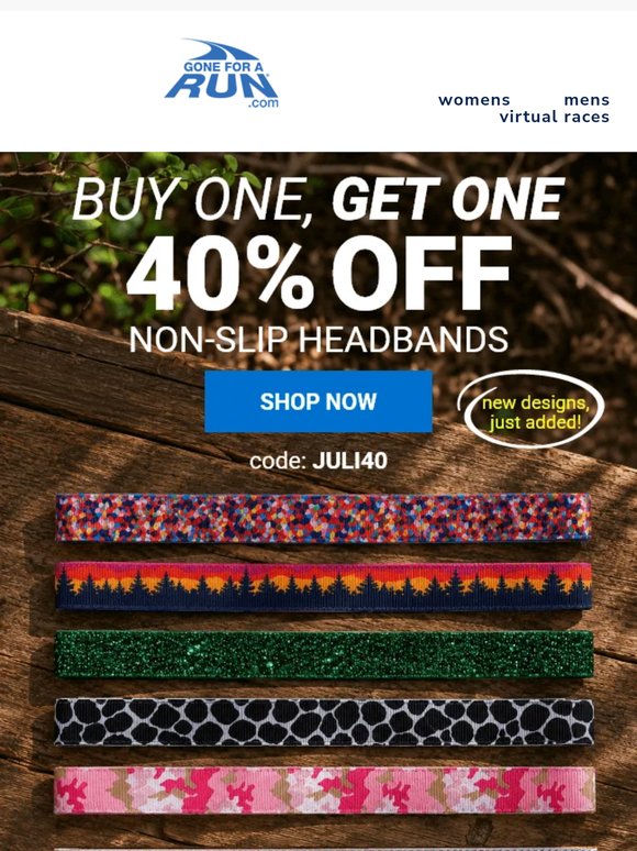 BOGO 40% OFF: Non-Slip Headbands Designed for Runners