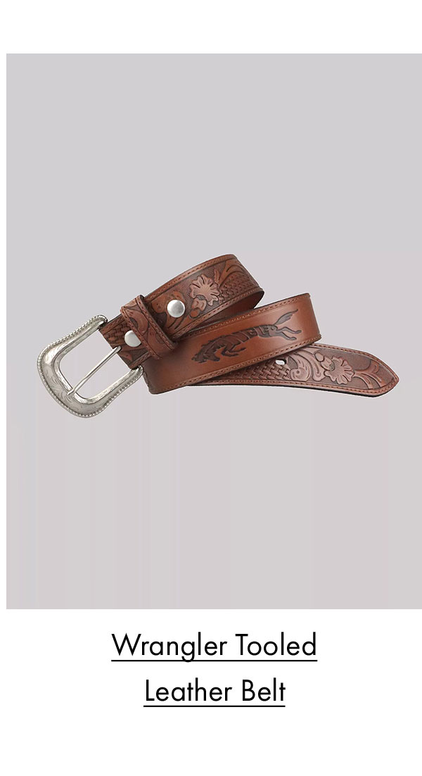 Wrangler Tooled Leather Belt