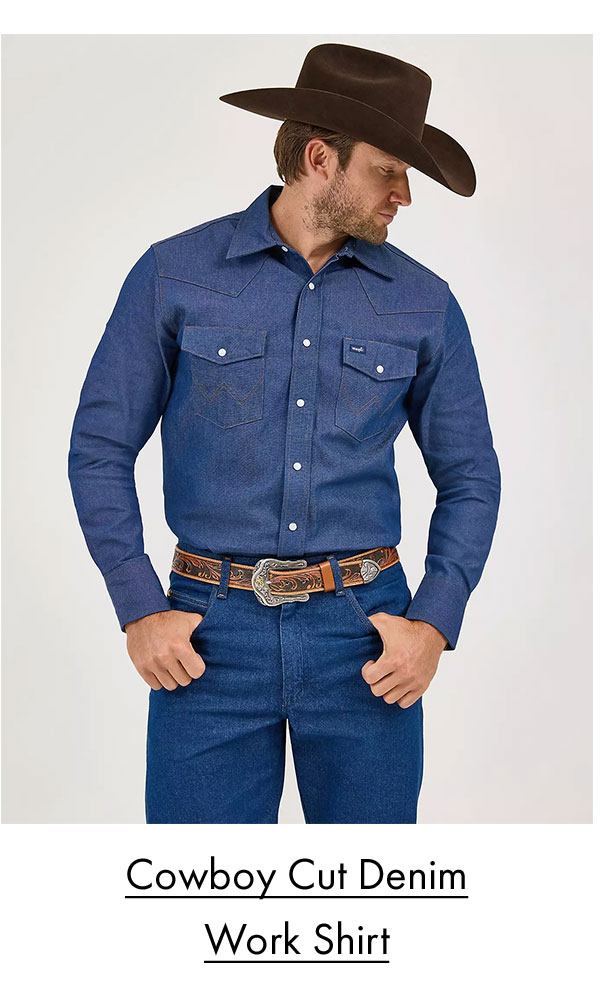 Cowboy Cut Denim Work Shirt