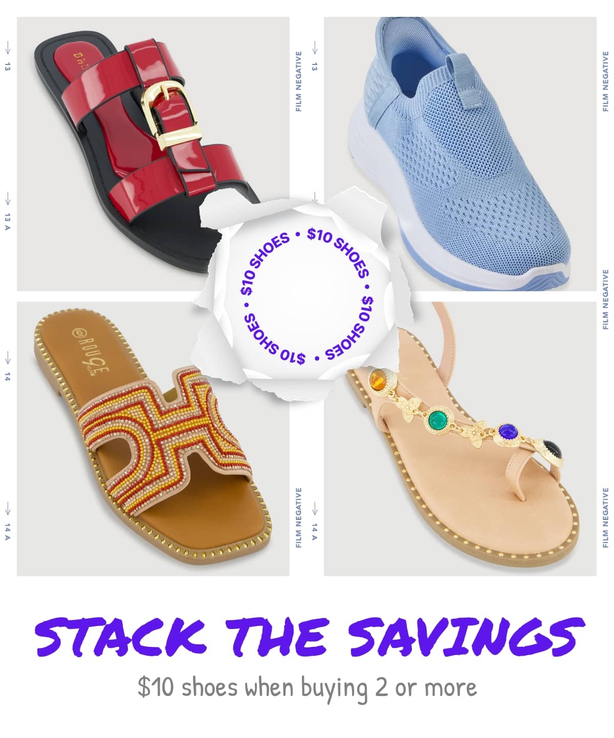 STACK THE SAVINGS - SHOP $10 SHOES WHEN BUYING 2 OR MORE